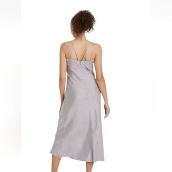 Wild Fable Grey Iridescent Adjustable Strap Slip Dress Size XXL NWT P2P 20 in - Picture 3 of 4